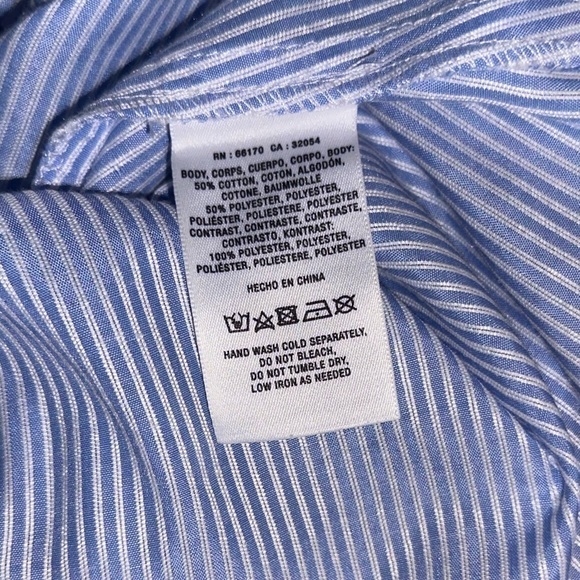 Anthropologie MAEVE Artsy Striped Poplin Crochet Colorful Blouse Top Sz XS - Picture 7 of 8